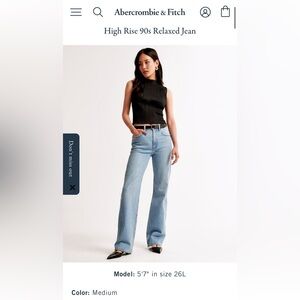 Abercrombie High Rise 90s Relaxed Jean